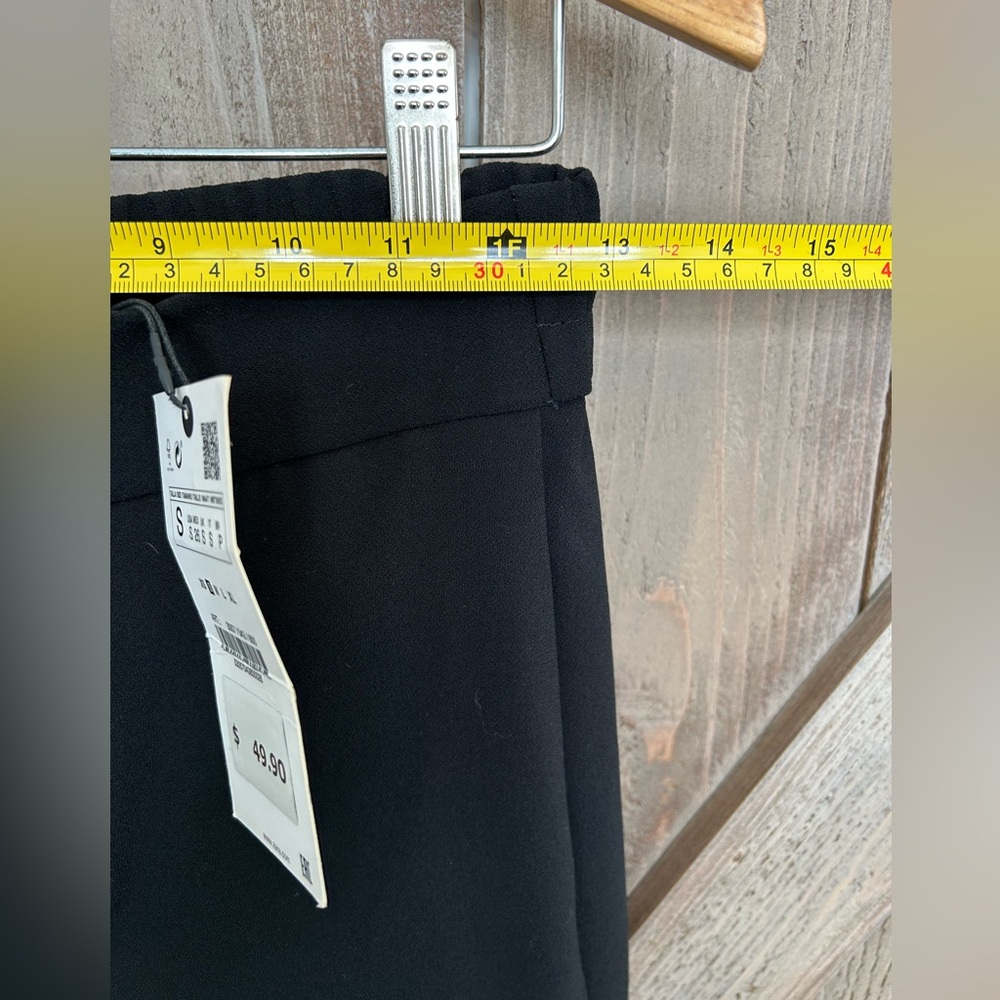 Zara Black Wide-Leg Trousers with Silver Stud Detailing - Picture 6 of 8